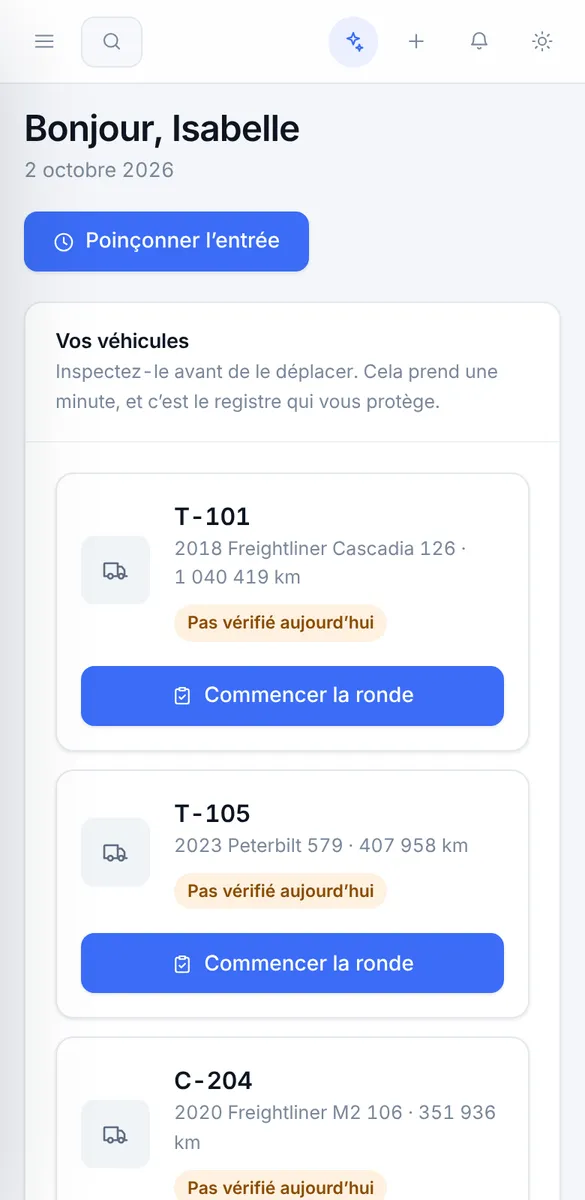 La journée du chauffeur